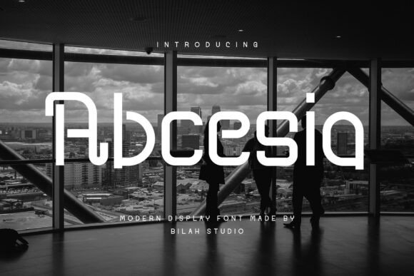 Abcesia Typeface for Vintage Brand Identity