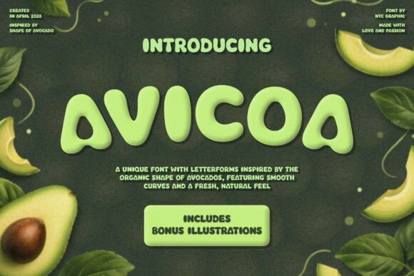 Avicoa: The Organic Display Font for Modern Editorial Design