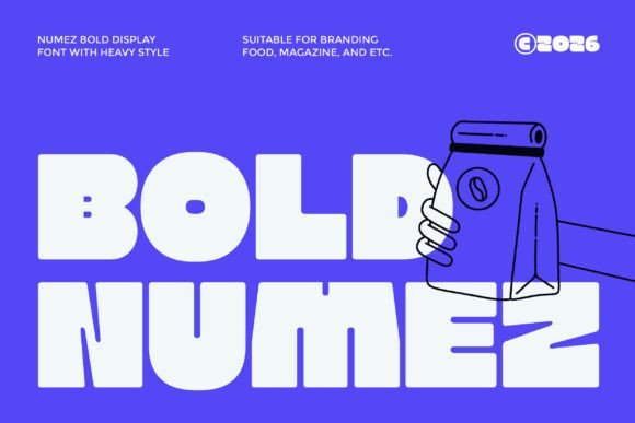 Bold Numez Typeface for Impactful Maker Designs