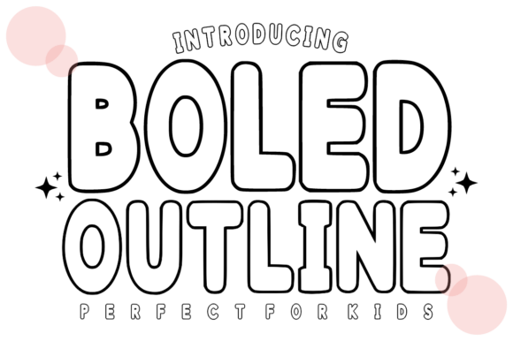 Boled Outline Typeface for Editorial Design