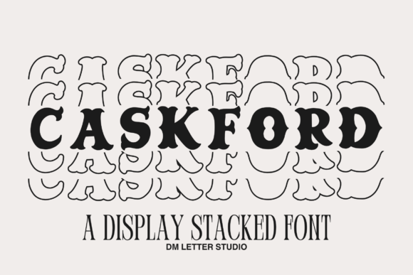 Caskford Stacked: The Vintage Display Font for Bold Headlines
