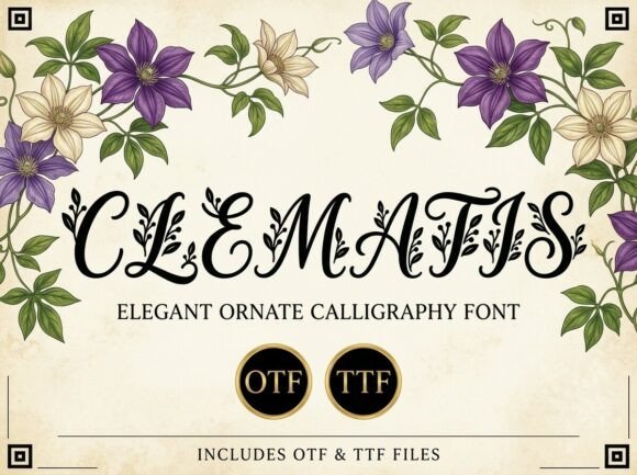 Clematis: A Bold Display Font for Creative Branding