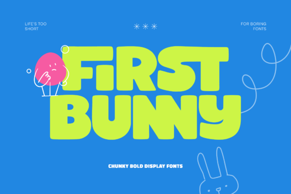 First Bunny: A Bold Display Typeface for Joyful Editorial Design