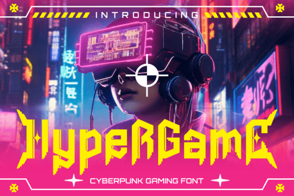 Hypergame: A Bold Cyberpunk Display Font for Web Design