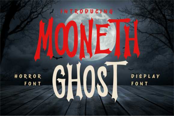 Mooneth Ghost Font for Spooky Crafts