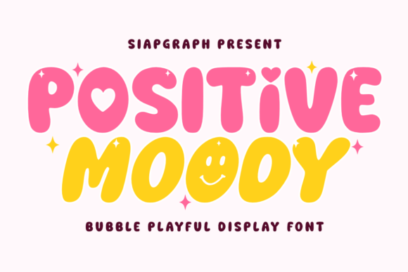 Positive Moody: A Playful Display Font for Makers