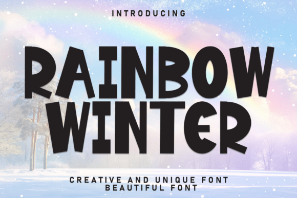 Rainbow Winter Typeface for Creative Branding