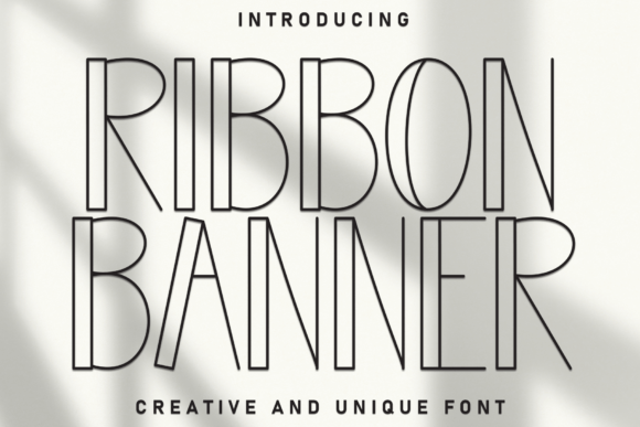 Ribbon Banner Typeface for Editorial Design