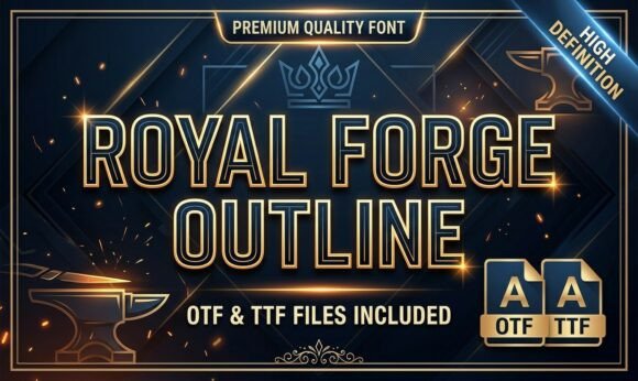 Royal Forge Outline Font Review for Premium Branding