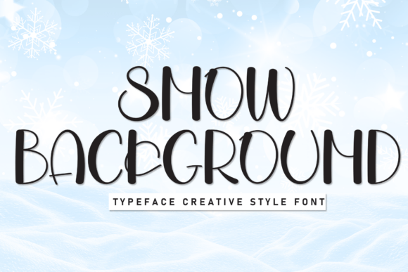 Snow Background Font for Editorial Design
