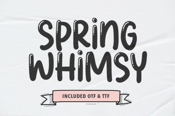 Spring Whimsy Typeface for Editorial Design