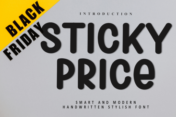 Sticky Price Font for Handmade Branding