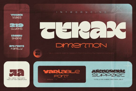 Terax Dimention: A Modern Display Typeface for Bold Branding